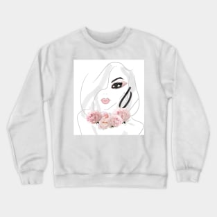 chic fashion illustration girl Crewneck Sweatshirt